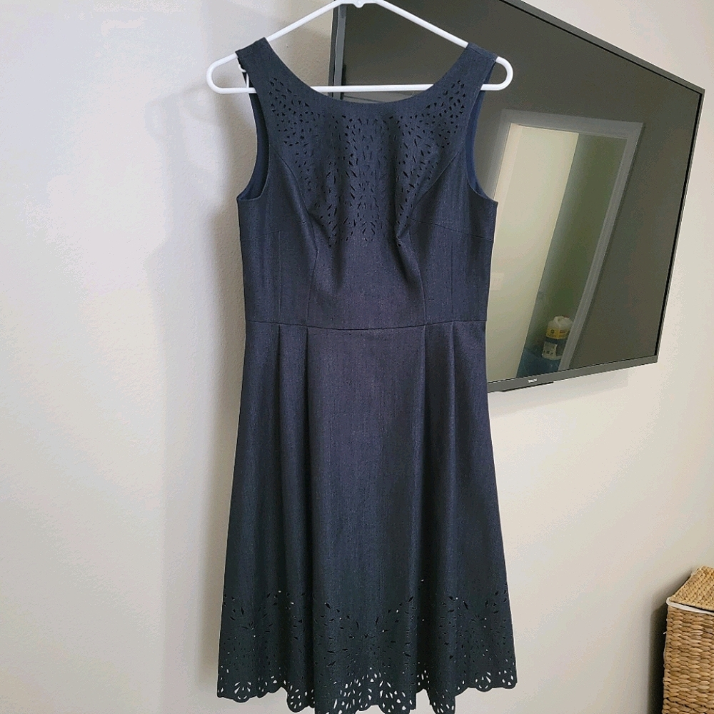 Betsey Johnson Laser Cut Fit and Flare Dress